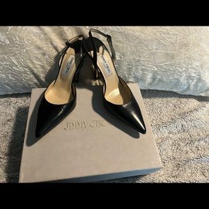 Black sling back Jimmy Choos